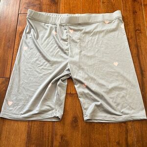New Jordan Jammies gray with pink heart shorts